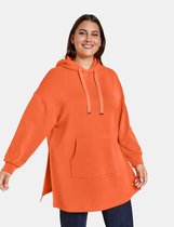 SAMOON Dames Lange hoodie met zijsplitten