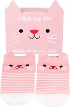 vrolijke sokjes Kat Poes Roze 0 tot 3 maanden