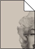 Proefstaal Origin Wallcoverings behang Marilyn Monroe grijs en zwart - 326350 - 26,5 x 21 cm