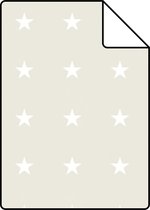 Proefstaal ESTAhome behangpapier sterren beige - 136460 - 26,5 x 21 cm