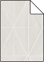 Proefstaal Origin Wallcoverings behang grafische vorm glanzend zilver grijs - 347232 - 26,5 x 21 cm