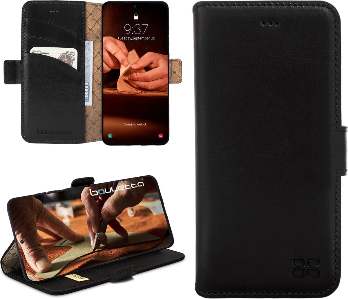 Bouletta geschikt voor Samsung Galaxy S22 Plus leer BookCase hoesje - Rustic Black