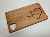 Ontbijtplank - Papa - Ontbijt - Keuken - Beuken - Serveerplank - Cadeau - Vaderdag - Verjaardag