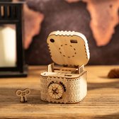 Robotime Treasure box - 3D - Houten puzzel - DIY - Bouwpakket - Beweegbaar - Mechanische puzzel