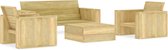 4-delige Loungeset geïmpregneerd grenenhout