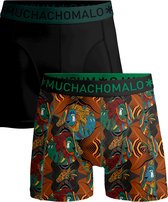 Muchachomalo-2-pack onderbroeken voor mannen-Elastisch Katoen-Boxershorts - Maat L