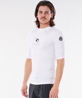 Rip Curl - UV-rashguard voor heren - Corps - Korte mouw - Wit - maat L