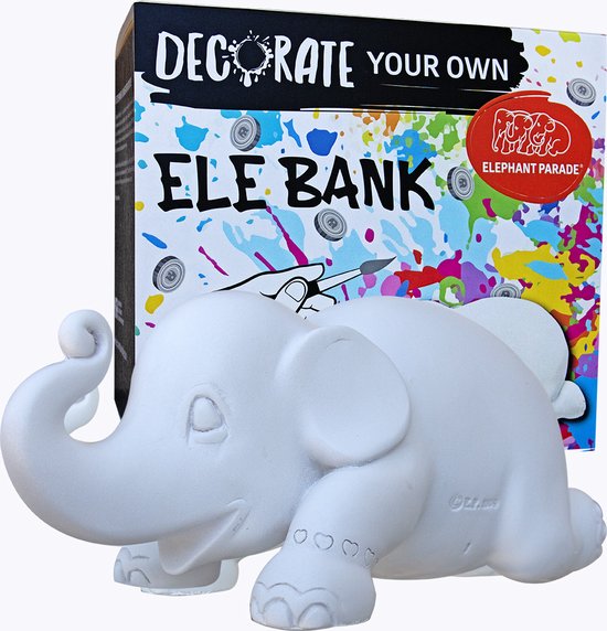 Elephant Parade - Decorate Your Own Ellybank - Decoreer je eigen Spaarpot - 15cm