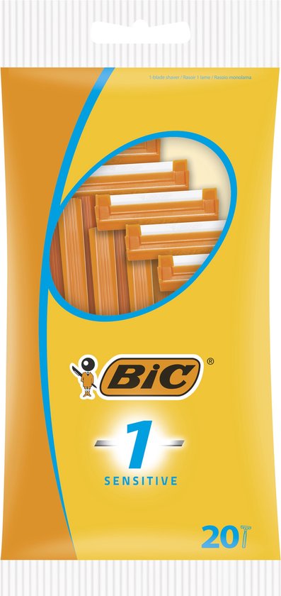 BIC 1 Sensitive Wegwerp Scheermesjes Pak van 20 stuks