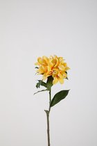Kunstbloem Passiebloem - topkwaliteit decoratie - Geel - zijden tak - 76 cm hoog