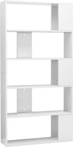 Luxiqo® Moderne Boekenkast – Dressoir – Vakkenkast – Wandkast – Open Wandkast – Room Divider – Multifunctionele Kast – Hoogglans Wit – 80 x 24 x 159 cm
