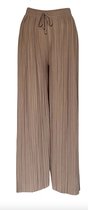 Hoogwaardige Dames Flare Broek / Pants | Flared Pantalon | Beige - Maat L