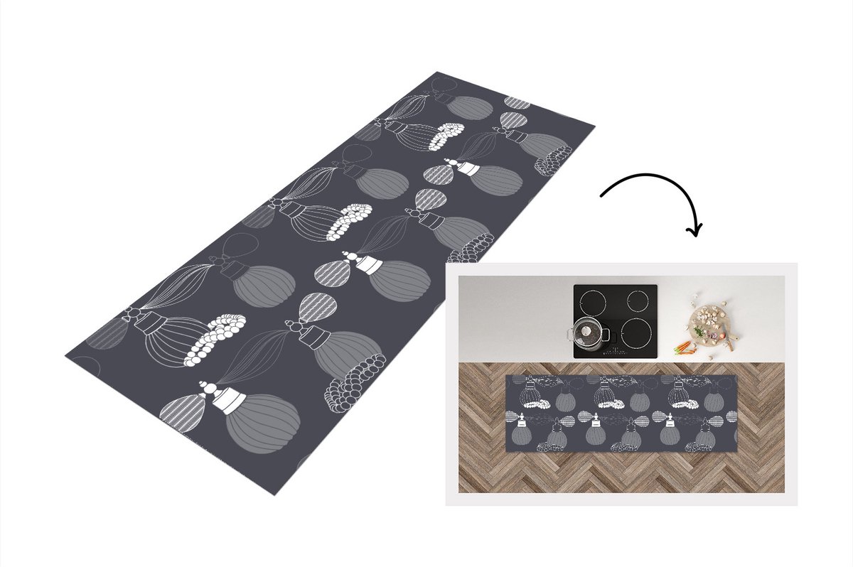 KitchenYeah Keukenloper - Loper keuken - Parfum - Ketting - Design - Keukenloper vinyl multicolor, foto 3