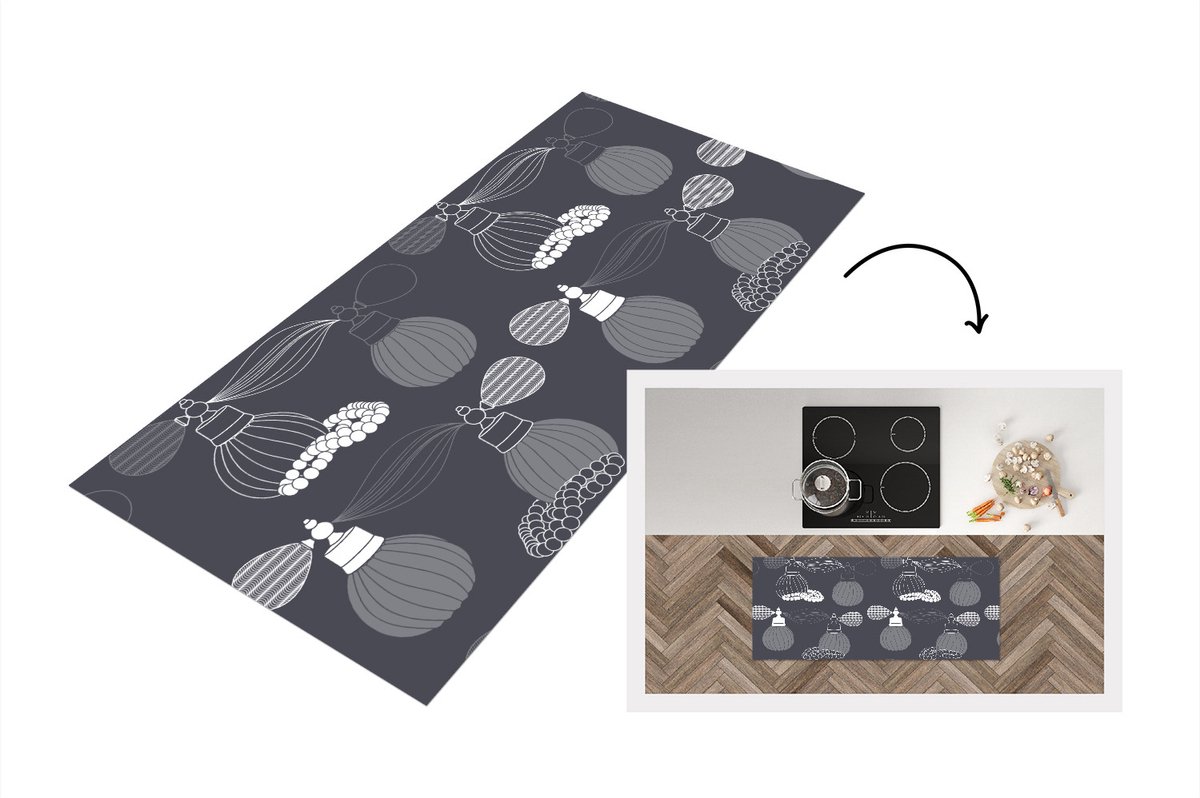 KitchenYeah Keukenloper - Loper keuken - Parfum - Ketting - Design - Keukenloper vinyl Multicolor