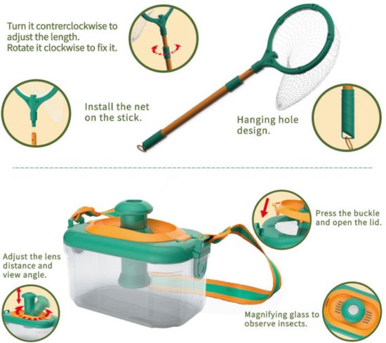 Avontuur Speelgoed Set - 12 Stuks - Insecten Verzamelen Kits - Educatief Speelgoed - Kinderen - Outdoor - 3 jaar - Gift - Cadeau - 4YourLife