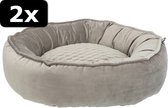 2x MAND LIVIA GRIJS/CREME 50X50CM
