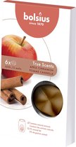Bolsius True Scents Waxmelts pack 6 True Apple Cinnamon -geur