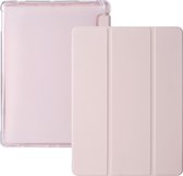 iPad Pro 11 (2021) Hoes - Clear Back Folio iPad Pro Cover Roze met Pencil Vakje - Premium Hoesje Case Cover voor de Apple iPad Pro 3e Generatie 11 2021