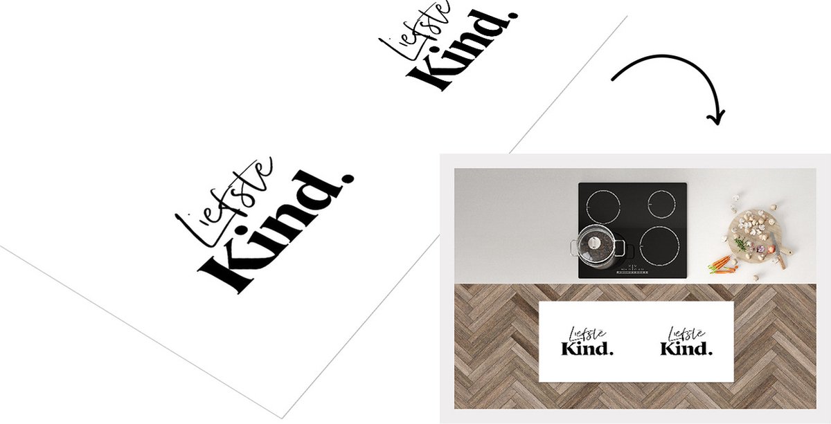 KitchenYeah Keukenloper - Loper keuken - Spreuken - Liefste - Zoon - Dochter - Kinderen - Quotes - Lief - 120x50 cm - Keukenloper vinyl Multicolor