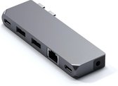 Satechi Pro Hub Mini, Avec fil, USB 3.2 Gen 1 (3.1 Gen 1) Type-C, 96 W, 1000 Mbit/s, Gris, Space Gray