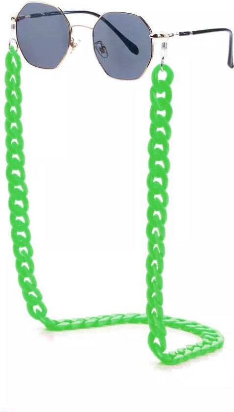 Zonnebril Ketting / Brillenkoord | Groen | Acryl | 70 cm
