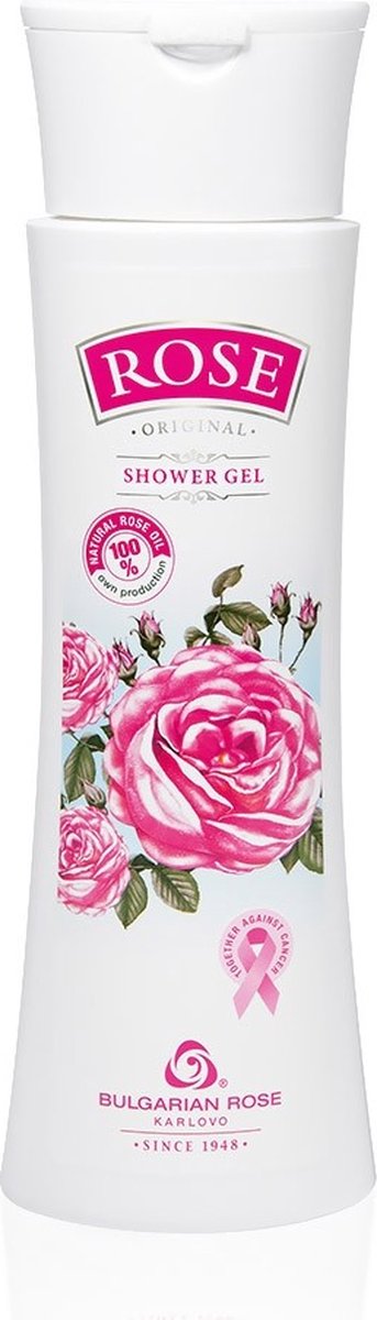 Shower gel Rose Original 200 ml | Douchegel met rozenolie en rozenwater | Rozen cosmetica met 100% natuurlijke Bulgaarse rozenolie en rozenwater