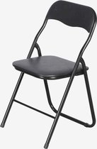 OMID HOME 2x  inklapbare stoel  / Zwart  / voor binnen en buiten / 78 x 45 x 45 cm