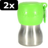 2x KONG H2O DRINKFLES RVS GROEN 280ML
