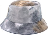 Bucket Hat Tie Dye - Lengte 28 cm - Bruin en Grijs