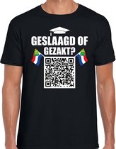 QR code shirt geslaagd of gezakt heren zwart - geslaagd - Afgestudeerd kleding / outfit M