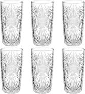 Set van 6x stuks longdrink glazen Ayla 350 ml van glas - Drinkglazen - Waterglazen