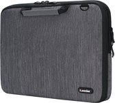 Icozzier Laptoptas - 13.3 inch - Laptoptas 13 inch - Met schouderband - Waterbestendig - Dubbele rits - Bagageband design - Donkergrijs