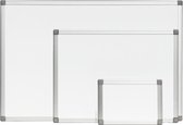 STIER Whiteboard, magnetisch met aluminium frame, 1800 x 1200 mm