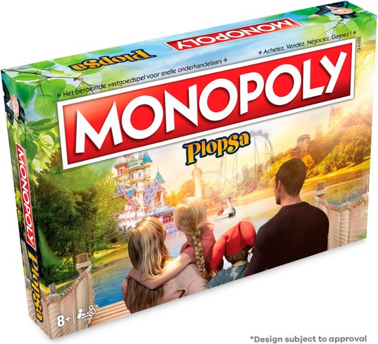 Thumbnail van een extra afbeelding van het spel Plopsa - Monopoly Bordspel (Nederlands/Frans)
