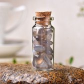 Bixorp Gems - Kristallen Flesje Edelstenen Grijze Agaat - Prachtige Natuurlijke Donkergrijs Agaat in Kristallen Fles - 60mm