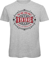 1996 The One And Only | Feest Kado T-Shirt Heren - Dames | Antraciet - Donker Rood | Perfect Verjaardag Cadeau Shirt | Grappige Spreuken - Zinnen - Teksten | Maat XL