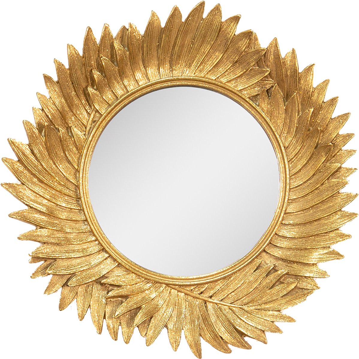 Spiegel Ø 25 cm Goudkleurig Polyresin