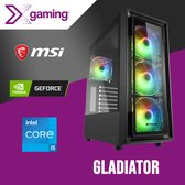 GLADIATOR Game PC Intel i5 12400, GeForce GTX1650, 16GB, 500GB NVME SSD, 1TB HDD, WiFi + Bluetooth