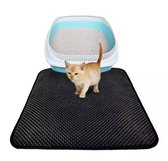 AT Goods Kattenbakmat - Groot Kattenbak - Dubbele Waterdichte Laag - Katten Bak Mat + Waterdicht - Dubbele Laag - Uitloopmat - Placemat Kat - Schoonloopmat Kattenbak - Kattenbak Ac