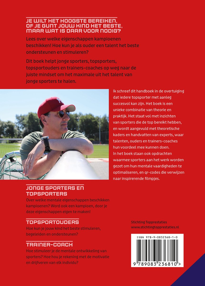 Handboek voor jonge sporters, topsporters topsportouders - back cover