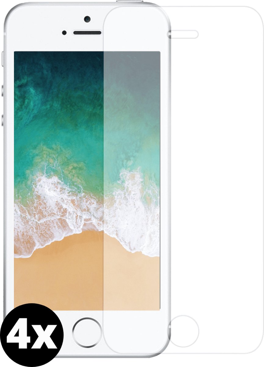Fooniq Screenprotector Transparant 4x - Geschikt Voor Apple iPhone 5/5S/SE 2016