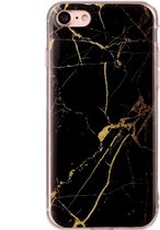 Apple iPhone SE (2022) Hoesje - Mobigear - Marble Serie - TPU Backcover - Zwart - Hoesje Geschikt Voor Apple iPhone SE (2022)