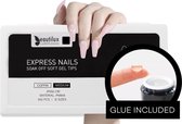 Medium Coffin - Beautilux Gel Extension Kit met UV Lamp en Gel Lijm - 520 Stuks -  Soft Gel Tips - Soak Off Gel Tips  Gelly Tips  Gel X Nail Extension Kit - Gel X Nagels Tips - Ful