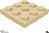 LEGO Plaat 3x3, 11212 Tan 50 stuks