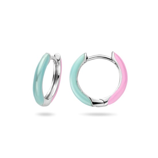 Cataleya Jewels Klapoorringen Emaille Zilver