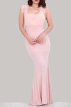 HASVEL-Maxi jurk Dames -Misty rose Jurk met pailletten- Maat XS-Galajurk-Avondjurk- HASVEL-Maxi dress women -Sequin Powder dress- Size XS-Prom dress-Evening dress