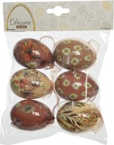 Oneiro’s Luxe Bag 6pcs Egg foam gloss 6 assorted ø D4 H6cm – decoratie – pasen – paasdecoratie – paashaas – eieren – has – kip – gekleurde eieren – paastak – lente – feestdecoratie