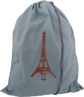 Bluvardi-Katoenen waszak -XL - met trekkoord - Eiffel Tower - Blauw