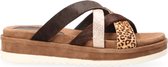 Lazamani  - SLIPPER KRUISBANDEN - Brown - 42