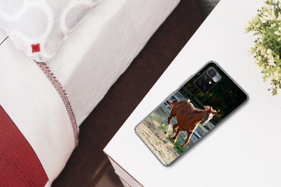 Coque Xiaomi Redmi 10 - Cheval - Lumière - Sable - Coque de téléphone en Siliconen